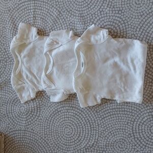 Baby White Short Sleeve Onesies Bodysuits
